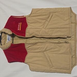 Wiman Vintage 1970s Rovral Fungicide Red Corduroy Worker Vest Large Made In USA